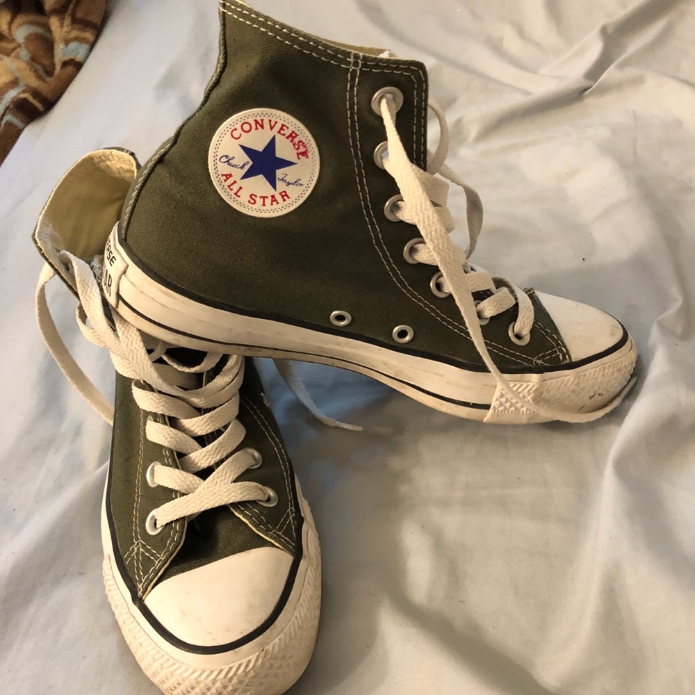 Dark Green Converse High Tops | Womens 6